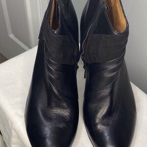 Soft Black Leather Ankle Boots